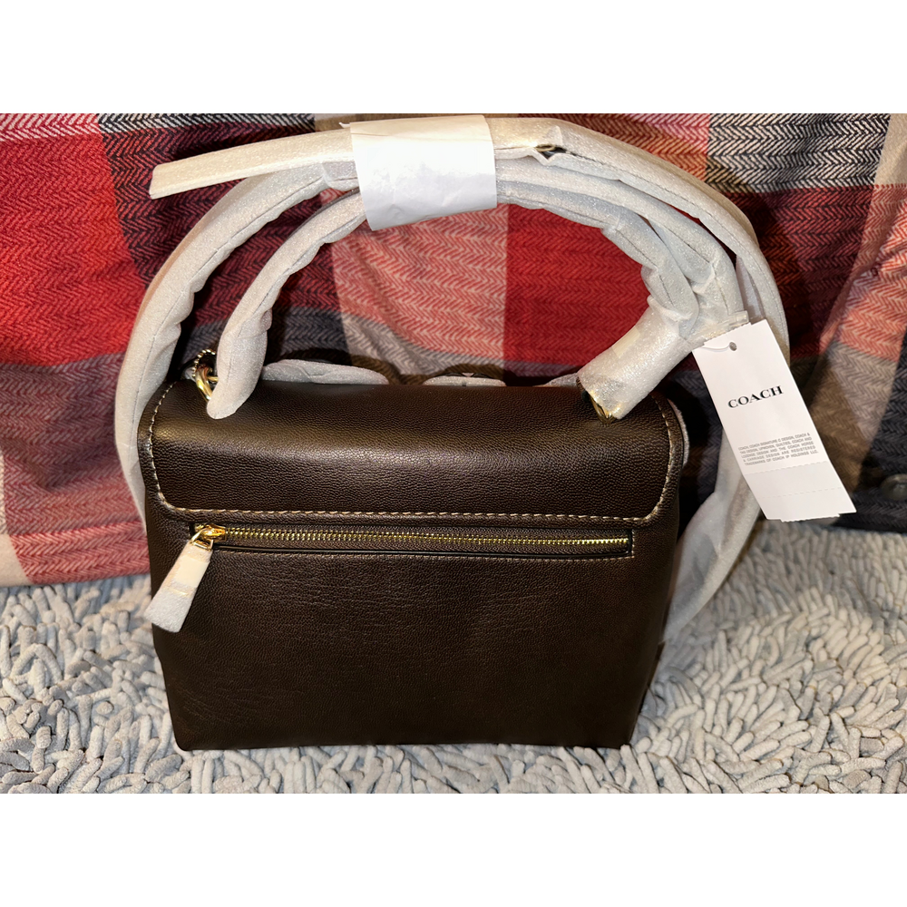 COACH® Emory Top Handle Bag With Floral Appliqué in Brown - Picture 6 of 6